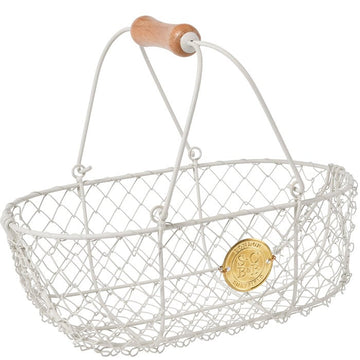 Burgon & Ball Sophie Conran Oogstmandje metaal crème wit