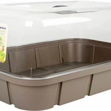 EDA Mini-kas met koepel en ventilatieopeningen - 15,7L taupe
