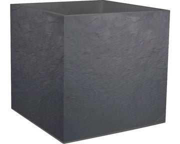 EDA Plantenbak Vulcania stone effect antraciet 39,5 x 39,5 x 43,5 cm 31 liter