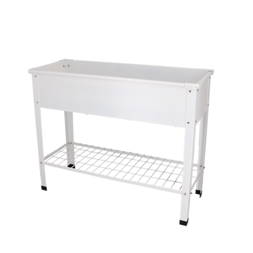 Esschert Design Verhoogde kweekbak metaal wit L