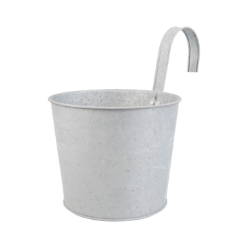 Zinken balkon bloempot met haak