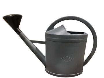 EDA Gieter - grijs - kunststof - zwarte broeskop - 11 liter - Gieters voor buiten