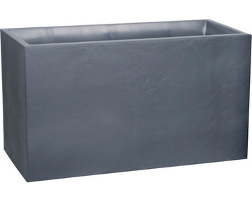 EDA Rechthoekige plantenbak Volcania Stone effect antraciet 99,5 x 39,5 x 60 cm 116 L