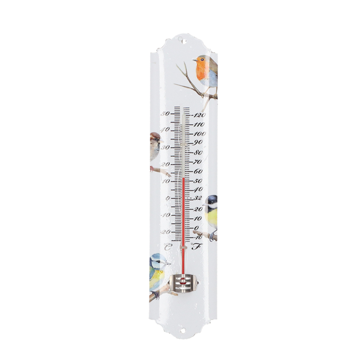 Thermometer Aquarel vogels 30 cm