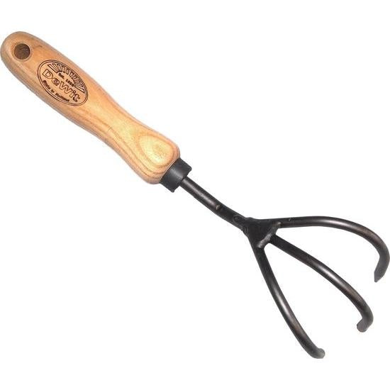 DeWit Handcultivator 3 Tands – 14 cm – Met Essenhouten Handvat – Hoogwaardig Tuingereedschap