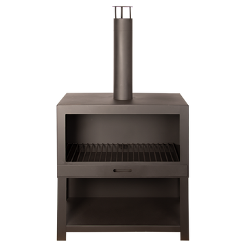 Terraskachel en Houtopslag Zwart L - Fancy Flames