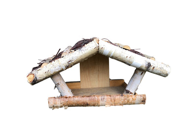 Dutchlander - Vogelvoedertafel – Muurbevestiging – Berkenhout – 39x19x24 cm