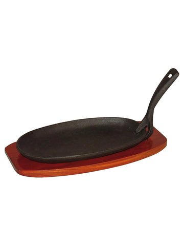 Dutchlander Fajita / serveerpan gietijzer met handvat en onderzetter