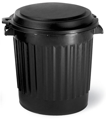 Power Tower - vuilnisemmer - met los deksel - 80 liter - recycled - zwart
