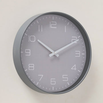 Wandklok Simplex 30 cm aluminium grijs