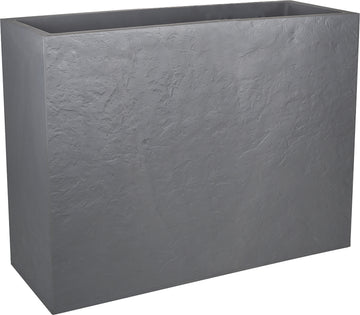 EDA - plantenbak - rechthoekig - 78,5 x29,5 x 60 cm - 46 liter -Volcania Stone - effect grijs