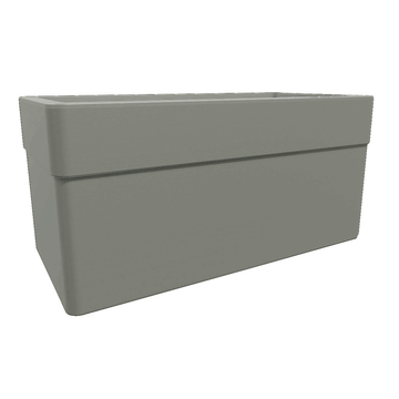 Carel - Plantenbak - rechthoekig - 79 x 40 x 39 cm - met Wielen – 63 L – Dubbelwandig – Mat Taupe