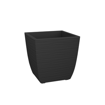 EDA Plantenbak Carre Diva Vulcania stone zwart 43,5 x 43,5 x 44,2 cm