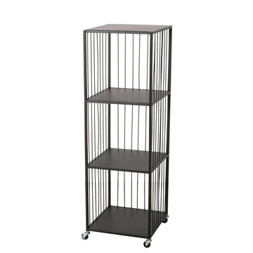 Boltze Stellingkast Cindy metaal zwart 119 cm hoog