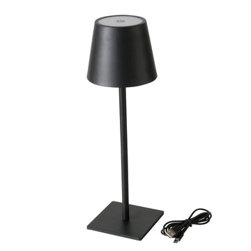 Boltze tafellamp Tendo zwart metaal 35 cm hoog oplaadbaar
