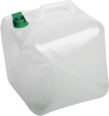 EDA Kunststof camping watercontainer/jerrycan - opvouwbaar - drinkwater - 25 x 25 x 25 cm - 15 liter