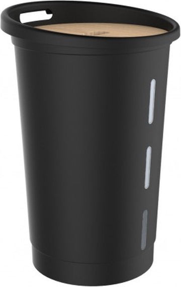 EDA - Houtpellets Opslag met Deksel - 38 liter - 25 kg - 60,5 cm hoog - Kunststof