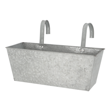 Zinken balkon bloembak met 2 haken