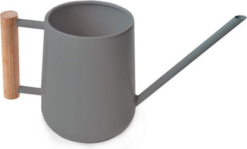 Burgon & Ball Metalen plantengieter 0,7 liter antraciet grijs met FSC beukenhouten handvat 25 x 12 x 10 cm