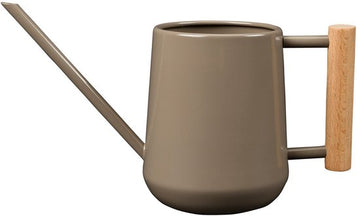 Burgon & Ball binnengieter 0,7 liter van staal met beukenhouten handvat, truffel