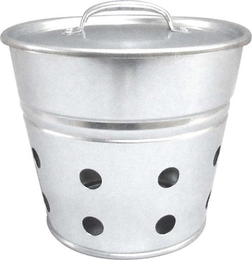 Guillouard compostemmer 5 liter voor in de grond - gegalvaniseerd staal - zilverkleurig - 25 x 25 x 19 cm