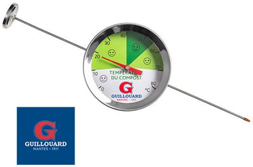Guillouard compostthermometer met 50 cm lange pen - roestvrij staal - grijs