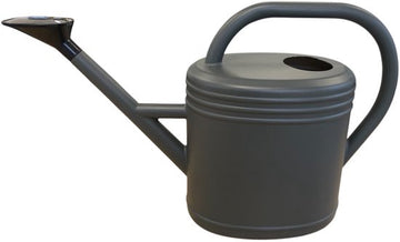 Dutchlander gieter 8 liter grijs kunststof met RVS broeskop voor tuin en balkon