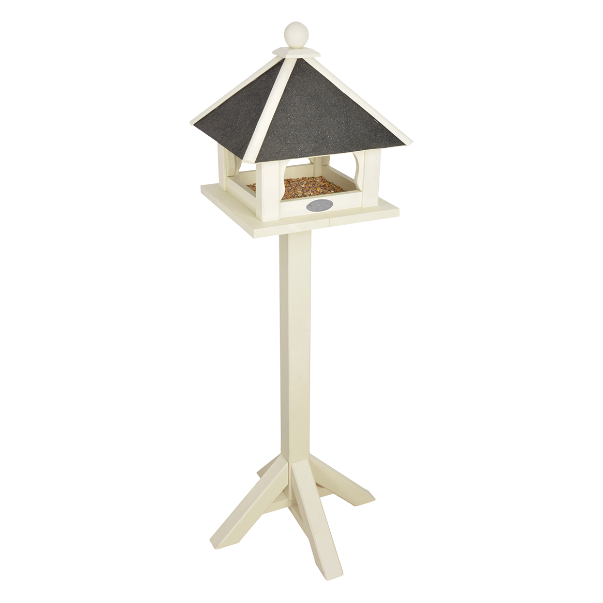 Esschert design Vogelvoederhuis op paal wit