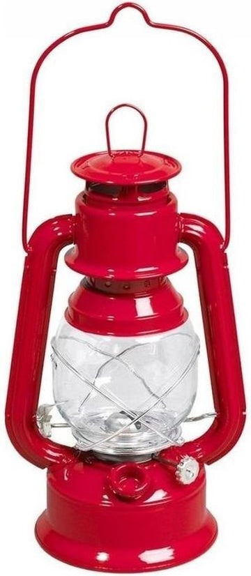 Guillouard Luciole olielamp rood 30 cm - rond 14 cm - glas en metaal - voor buiten