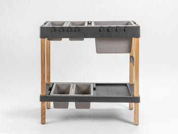 Plastia Grow Bench kweektafel met opbergruimte voor balkon en tuin antraciet 87,8 x 45,8 x 85,4 cm