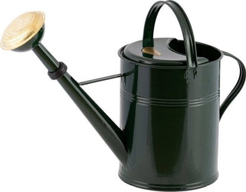 Dutchlander Metalen Gieter 9 Liter – Thermisch Verzinkt – Messing Broes – Dennengroen – Engelse Stijl