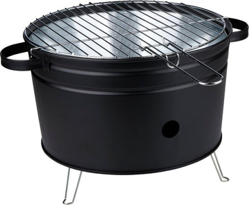 Alpina Tafelbarbecue Houtskool - 35 cm - Lichtgewicht - RVS