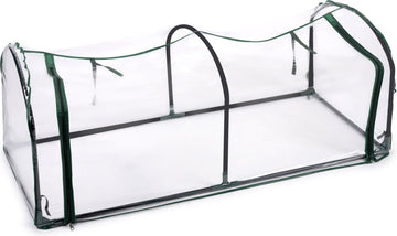 Kinzo Tunnelkas 130 x 50 x 60 cm - Broeikas Kweekkas Zonder Bodem - Foliekas voor Groenten en Planten Kweken - Weerbestendig en Lichtgewicht - Transparant
