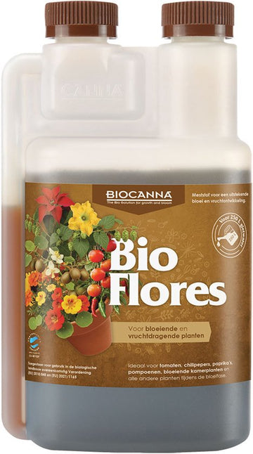 BIOCANNA Bio Flores 500 ml biologische bloeivoeding voor planten - tot 250 liter voedingswater