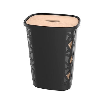 EDA Houtpellets Opslag XL met Deksel - 70 liter - 45 kg - 66,4 cm hoog - Kunststof