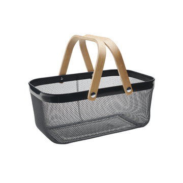 Guillouard metalen opbergmand 16 liter - donkergrijs - 24 x 40 x 17 cm