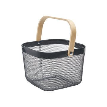Guillouard metalen opbergmand 10 liter donkergrijs 24 x 24 x 18 cm