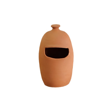 Poterie Lutton terracotta vogelhuis nestkastje voor roodborst - wandmodel - 26 x 11 cm