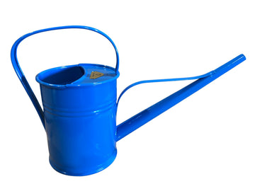 Dutchlander metalen gieter 1,5 liter thermisch verzinkt hemelsblauw Engelse stijl met smalle schenktuit