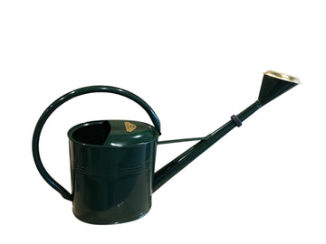 Dutchlander ovale metalen gieter 8 liter thermisch verzinkt dennengroen met messing broes