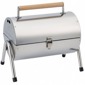 Alpina Tafel BBQ Houtskool - met Deksel - Draagbaar - Zilver