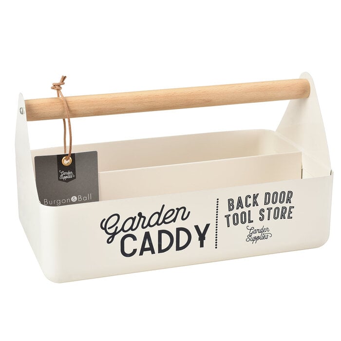 Burgon & Ball gereedschapsbakje / Tool caddy metaal Crème wit