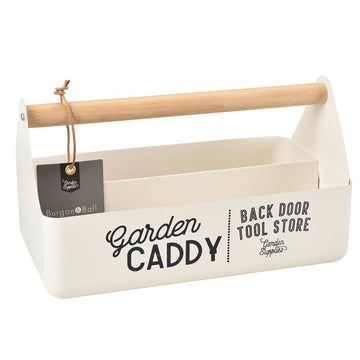 Burgon & Ball gereedschapsbakje / Tool caddy metaal Crème wit
