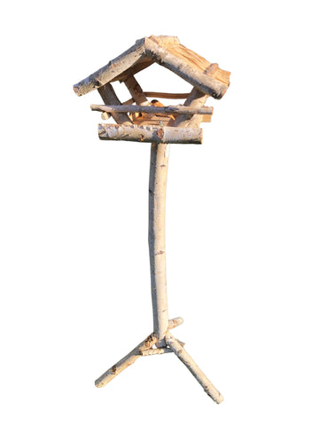 Dutchlander Vogelvoedertafel Berken – Staand – 3-Delige Voet – 39x39x130 cm