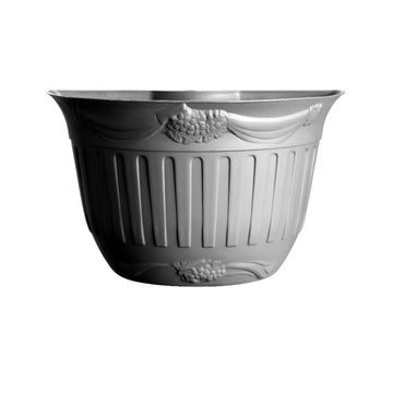 Bama Gerla Style Bloempot – Set van 2 – Grijs –Wand of Regenpijpbevestiging
