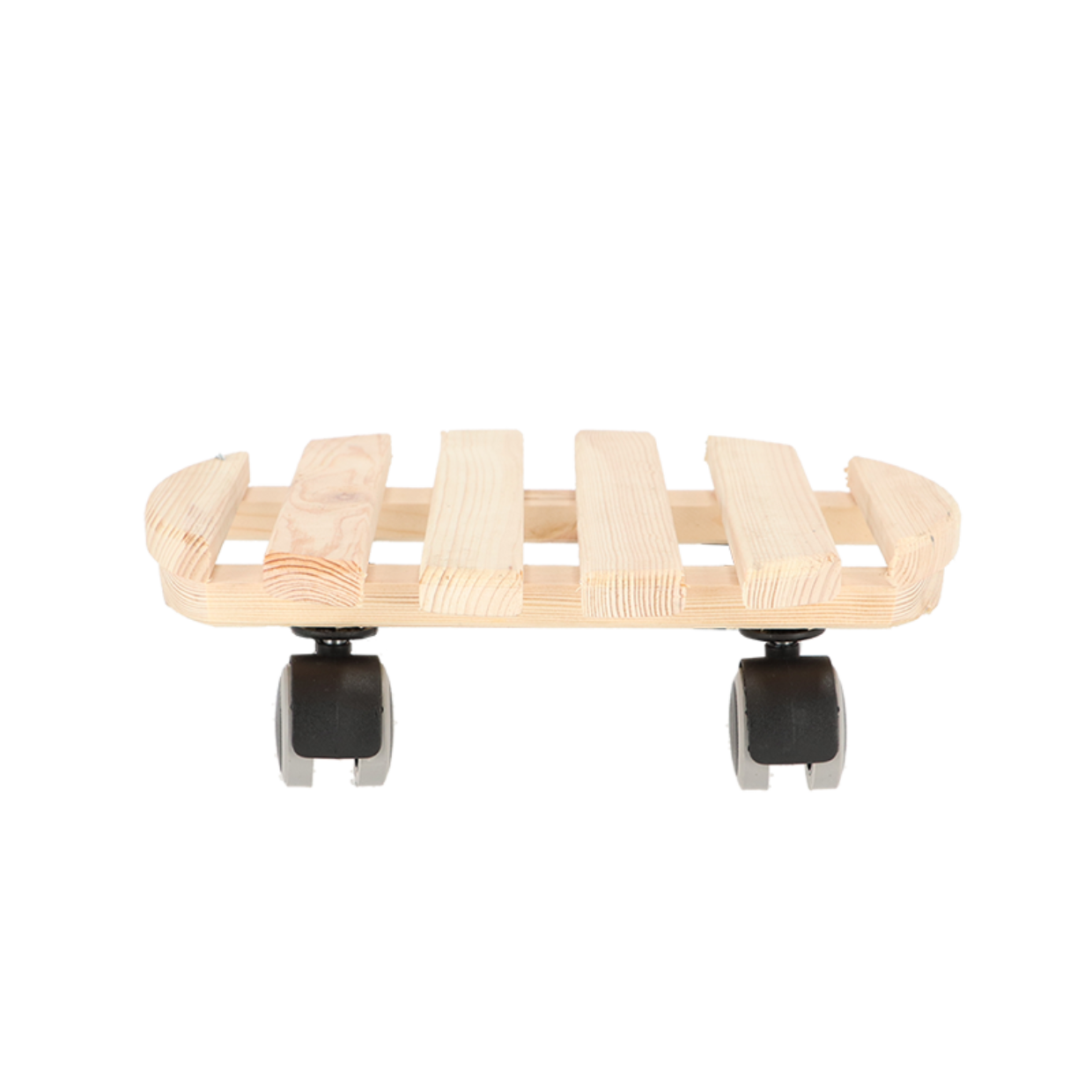 Trolley naturel hout rond indoor 29 cm