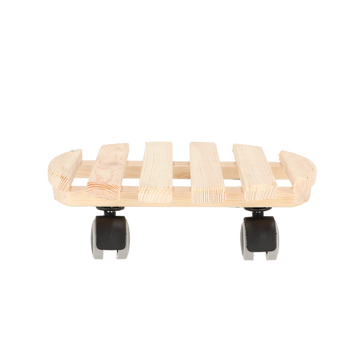 Trolley naturel hout rond indoor 29 cm