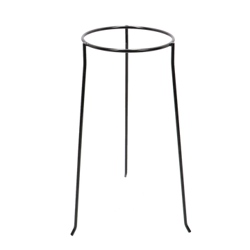 Bloempot Standaard - Metaal – Ø21 cm – Hoogte 78 cm – Mat Zwart