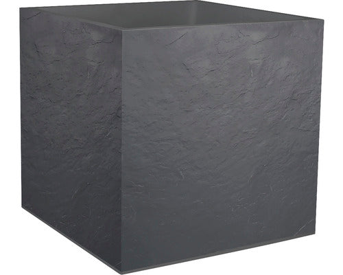 EDA Plantenbak Vulcania stone effect antraciet 39,5 x 39,5 x 43,5 cm 31 liter
