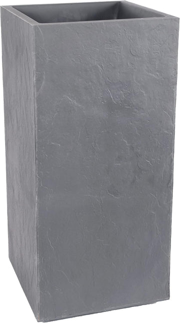 EDA Plantenbak Vulcania stone effect grijs 39,5 x 39,5 x 80 cm 31 liter